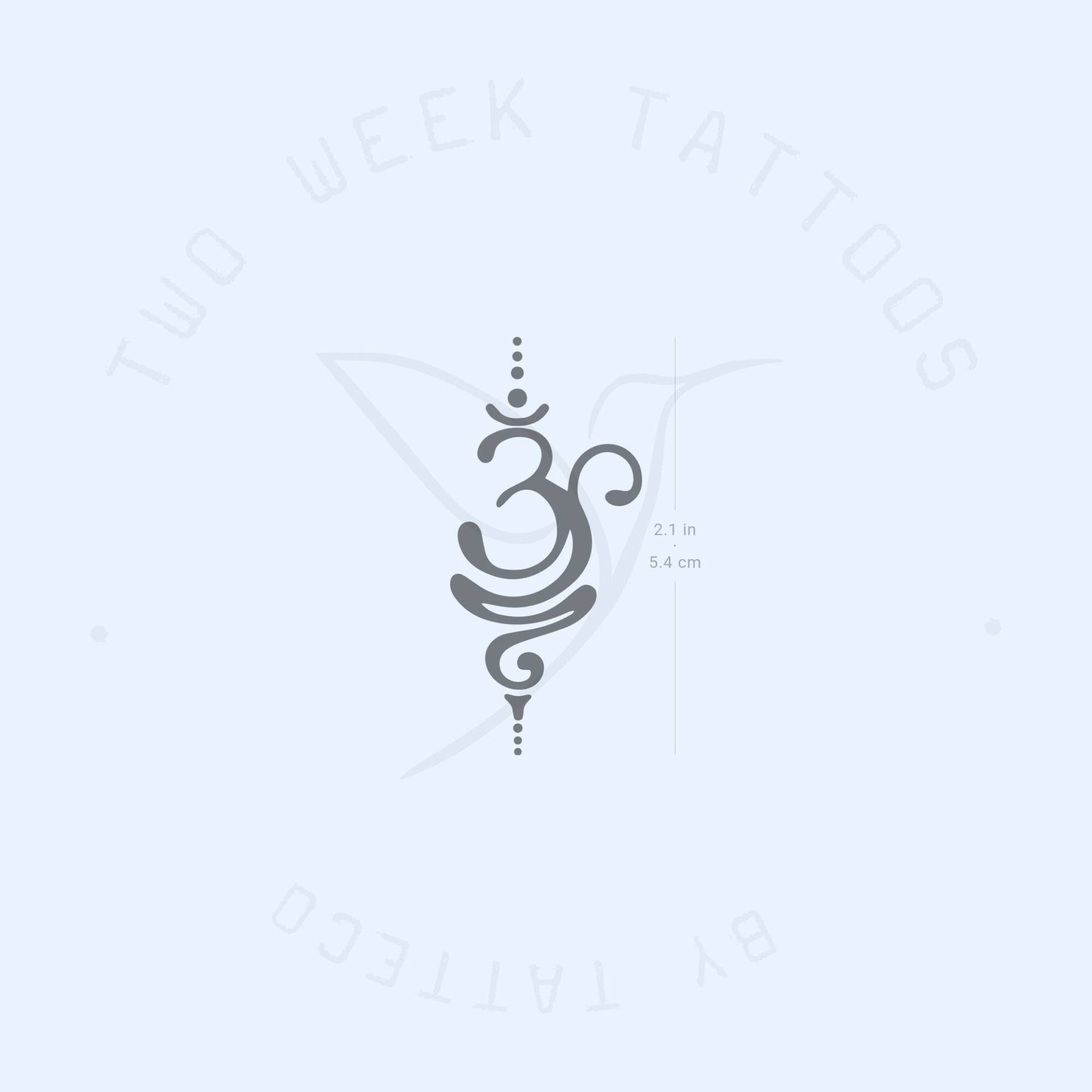 Om Sanskrit Symbol Für Breathe Semi-Permanent 2-Wochen Tattoo | 2Er Set von Etsy - twoweektattoos