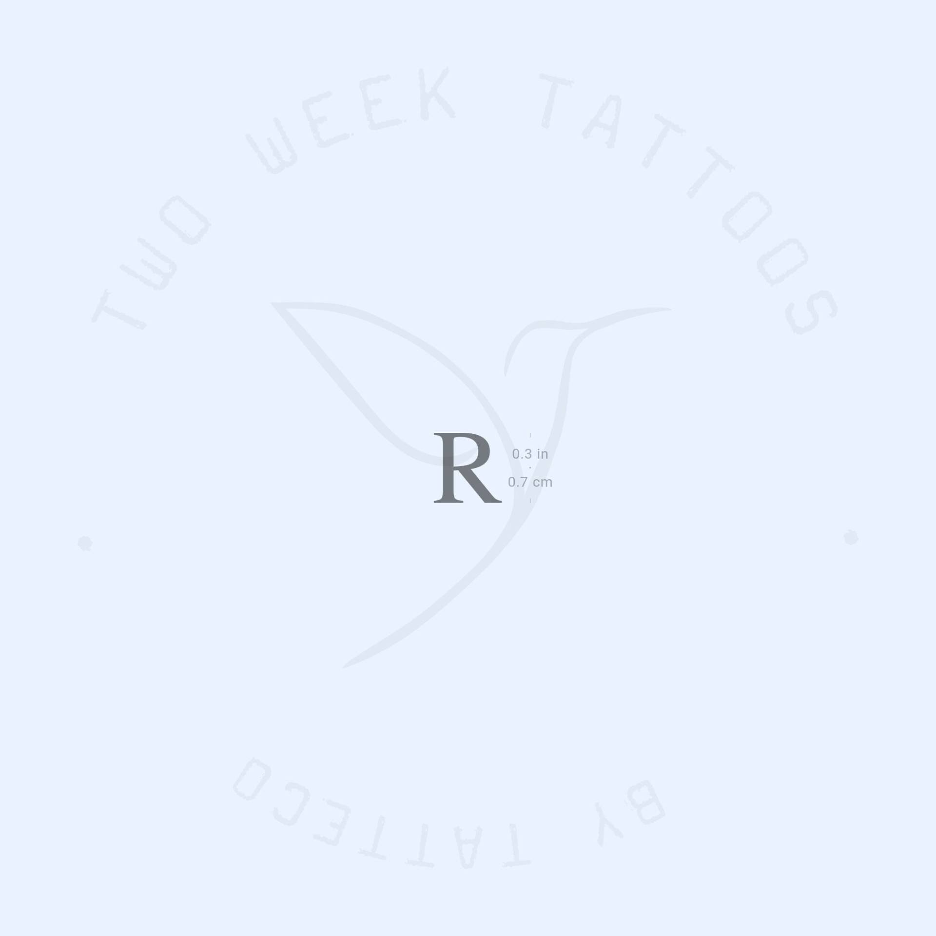 R Serif Semi-Permanent Tattoo | 2Er Set von Etsy - twoweektattoos
