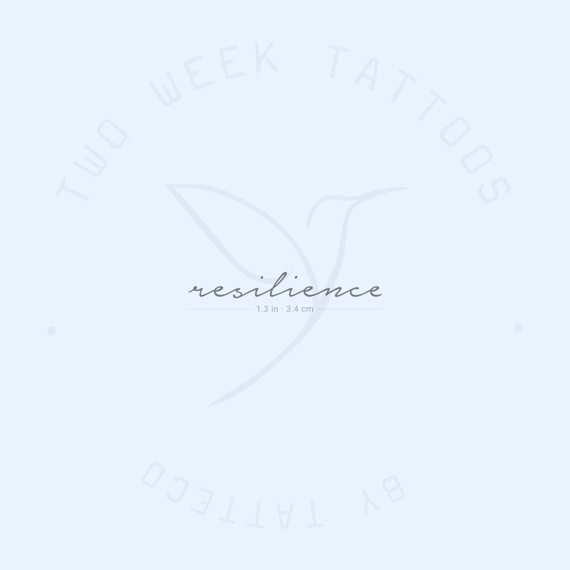 Resilience Semi-Permanent Tattoo | 2Er Set von Etsy - twoweektattoos