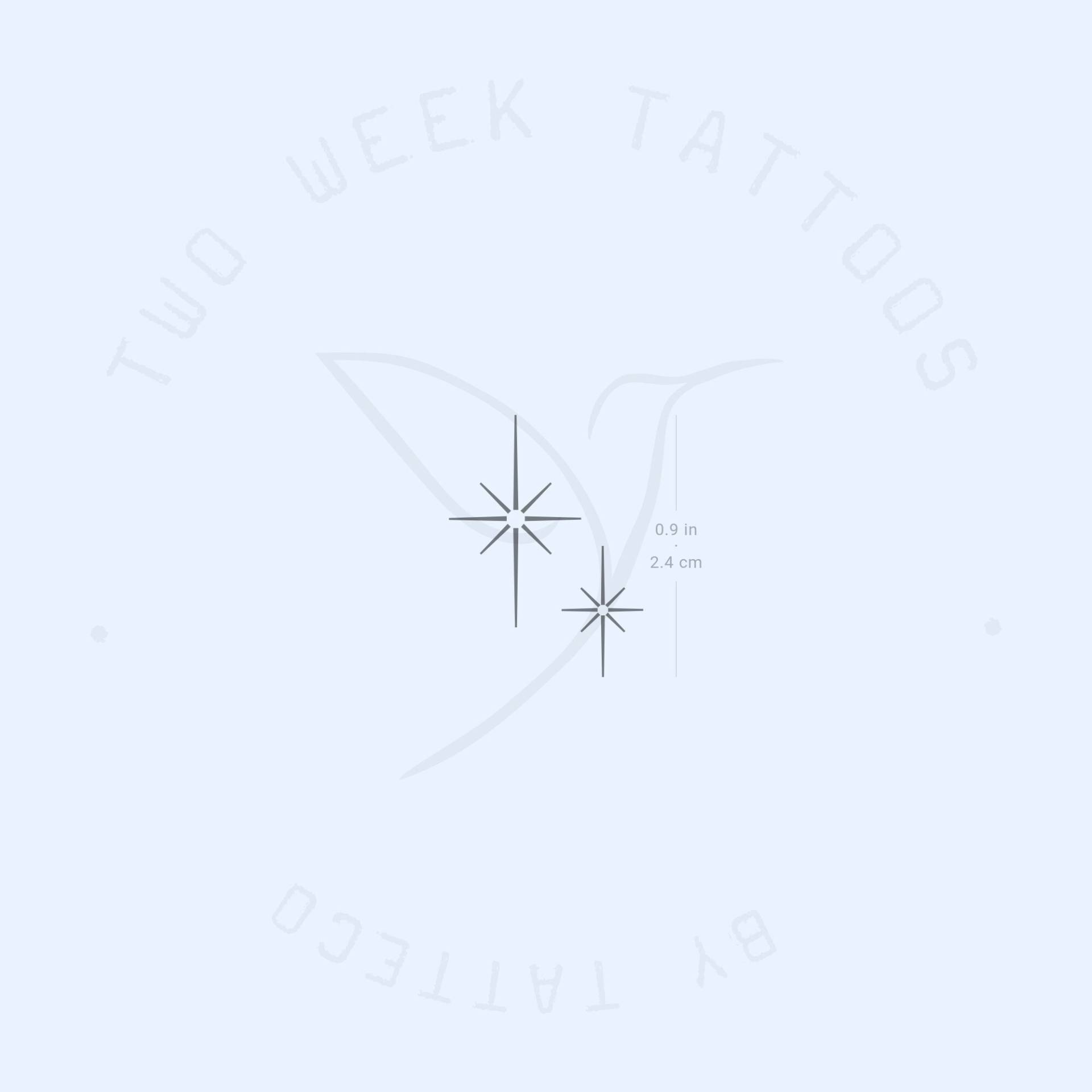 Shining Star Sparkles Semi-Permanent 2-Wochen Tattoo | 2Er Set von Etsy - twoweektattoos