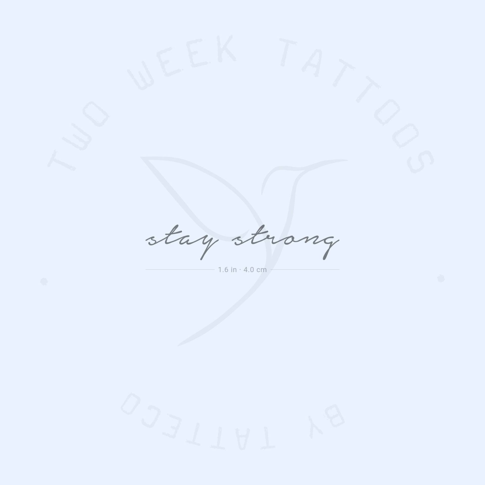 Stay Strong Semi-Permanent Tattoo | 2Er Set von Etsy - twoweektattoos