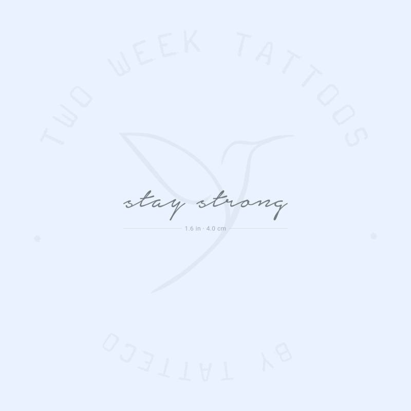 Stay Strong Semi-Permanent Tattoo | 2Er Set von Etsy - twoweektattoos
