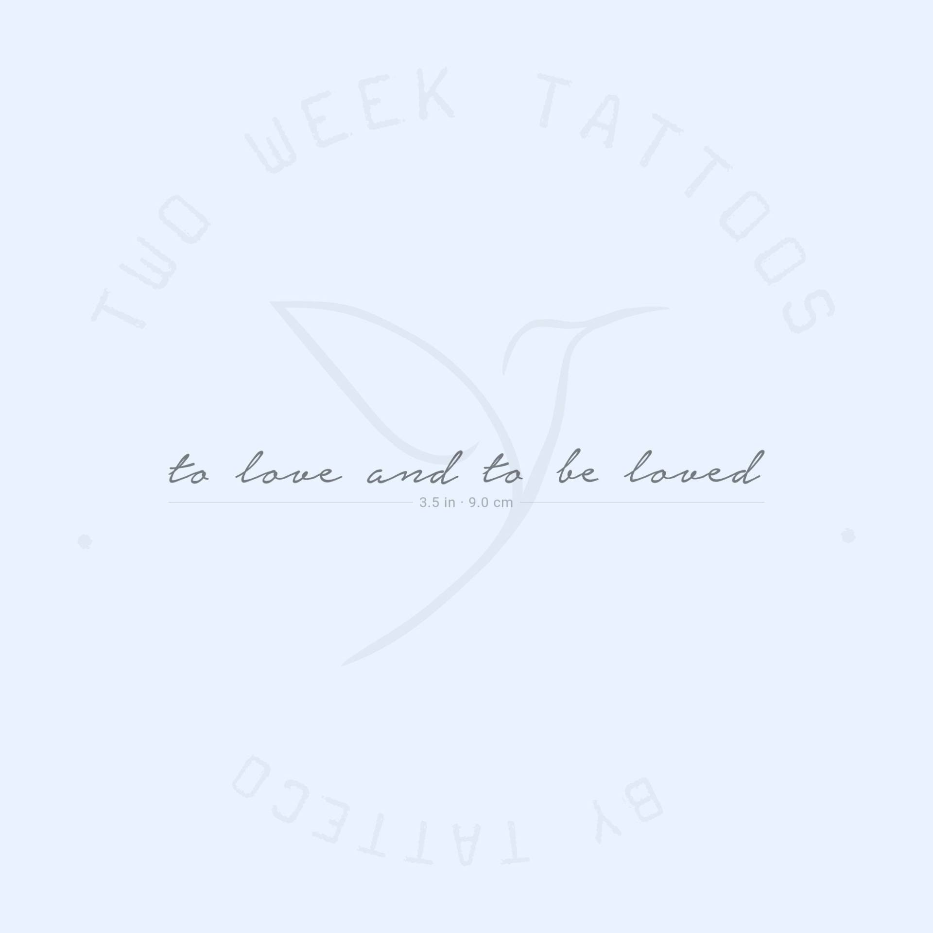 To Love & Be Loved Semi-Permanent Tattoo | 2Er Set von Etsy - twoweektattoos