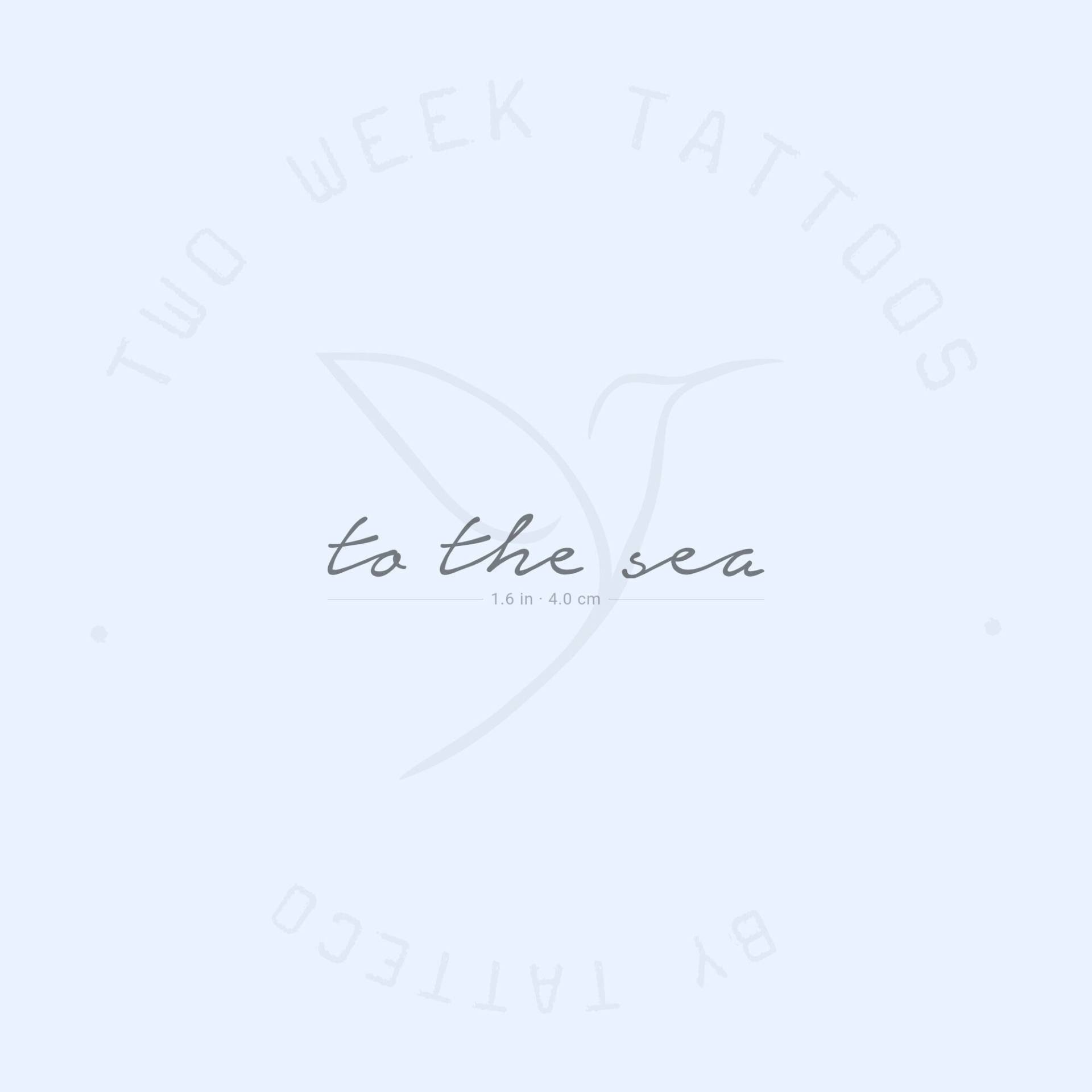 To The Sea Semi-Permanent 2-Wochen Tattoo | 2Er Set von Etsy - twoweektattoos