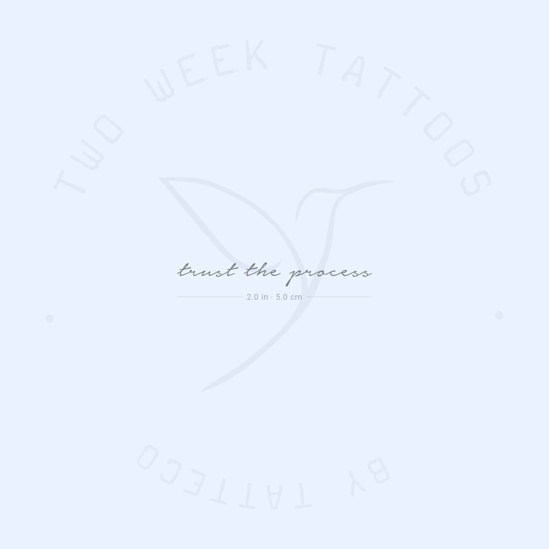 Trust The Prozess Semi-Permanent 2-Wochen Tattoo | 2Er Set von Etsy - twoweektattoos