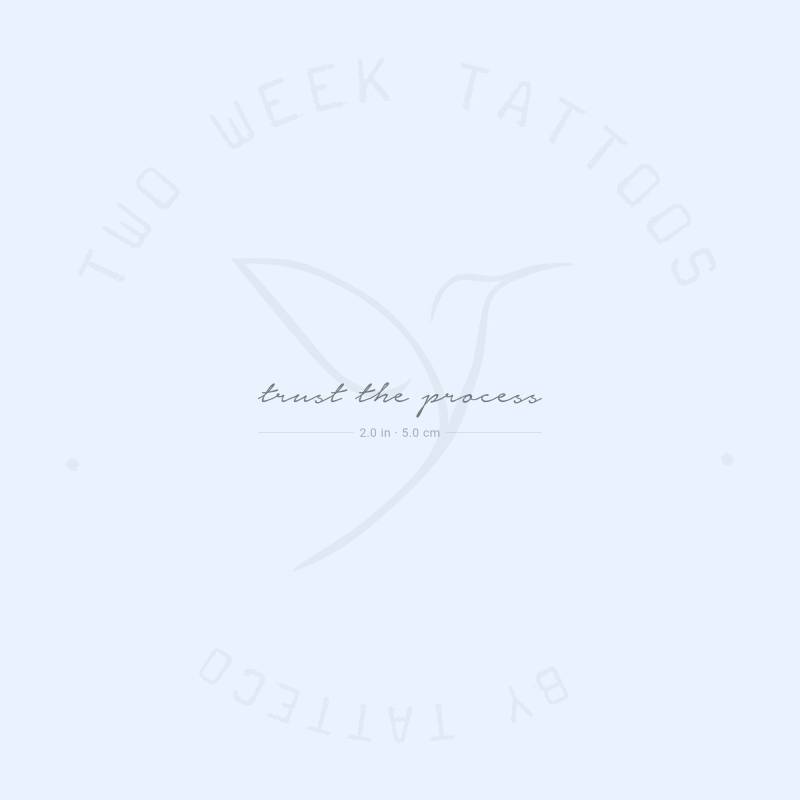 Trust The Prozess Semi-Permanent 2-Wochen Tattoo | 2Er Set von Etsy - twoweektattoos