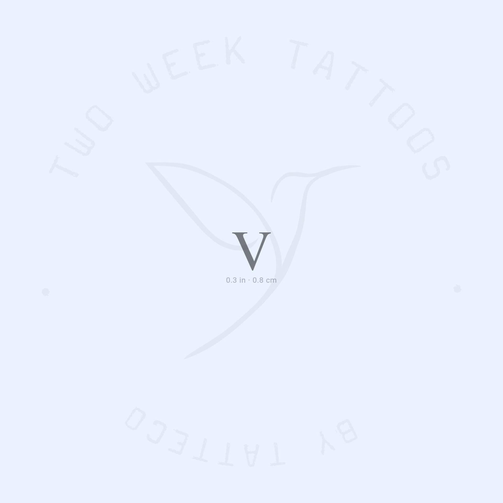 V Serif Semi-Permanent Tattoo | 2Er Set von Etsy - twoweektattoos