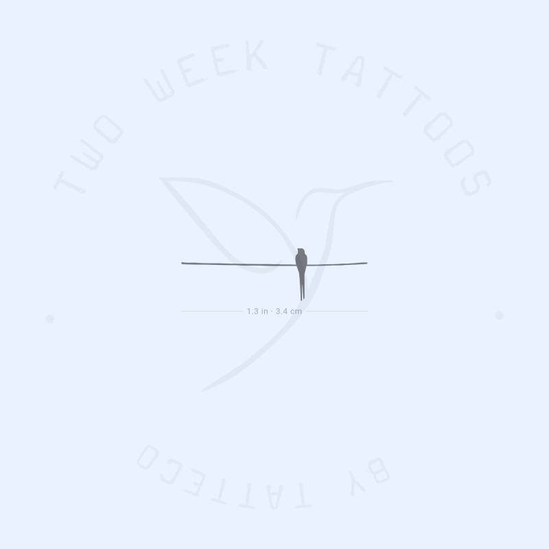 Vogel Auf Einem Draht Semi-Permanent Tattoo | 2Er Set von Etsy - twoweektattoos
