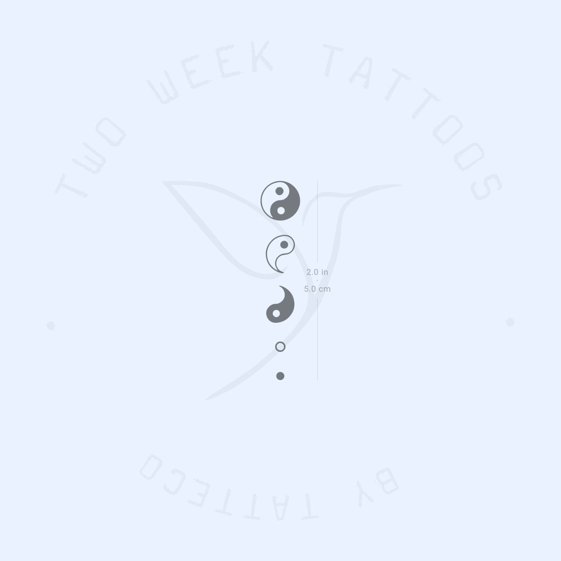 Yin Yang Dekonstruktion Semi-Permanent Tattoo | 2Er Set von Etsy - twoweektattoos