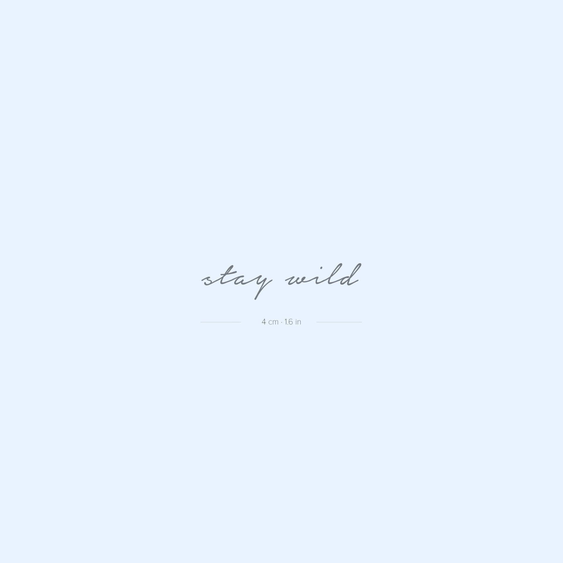 stay Wild Semi-Permanent 2-Wochen Tattoo | 2Er Set stay Wild Semi-Permanent 2-Wochen Tattoo | 2Er Set von Etsy - twoweektattoos