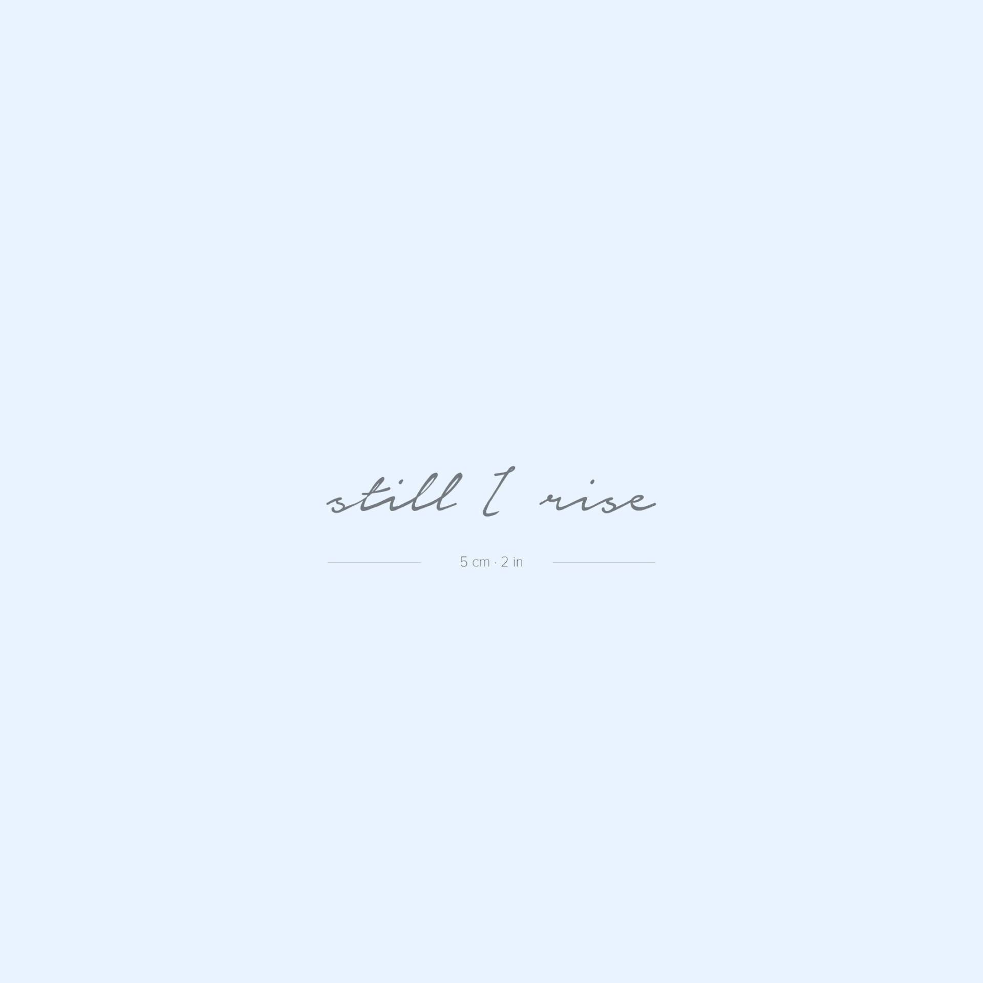still I Rise Semi-Permanent 2-Wochen Tattoo | 2Er Set von Etsy - twoweektattoos
