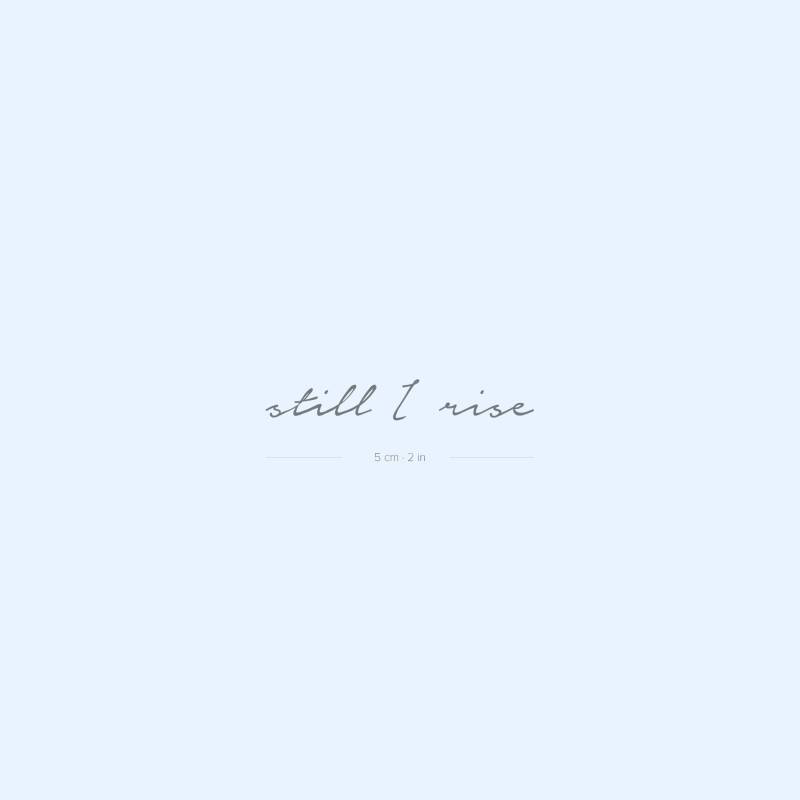 still I Rise Semi-Permanent 2-Wochen Tattoo | 2Er Set von Etsy - twoweektattoos