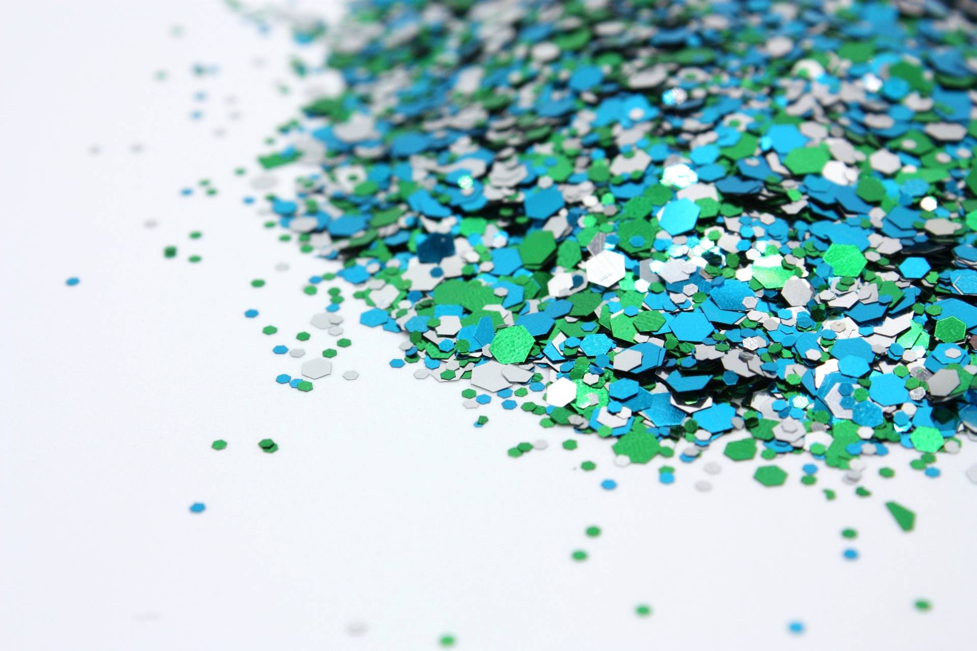 5G - Hex Blau, Silber & Grün Glitter, Bastelbedarf, Harz, Scrapbooking, Chunky Nail Art, Slime Making, Hexagon Glitter von Etsy - uCrafti
