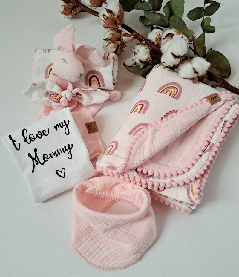 Baby Musselin Decke, Geschenk Für Neugeborene, Mama I Love Love Daddy von Etsy - uffygifts