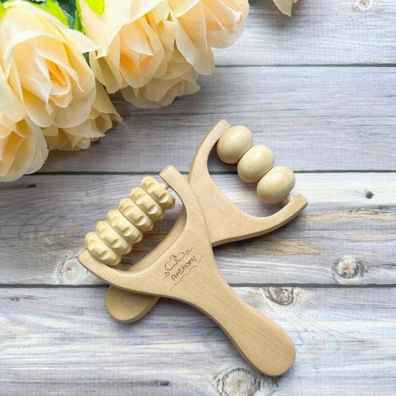 Benutzerdefinierte Geschnitztes Hölzernes Massagegerät Handbuch Roller Massage-Tool Tragbar, Geschenk Für Eltern von Etsy - vivianspartyshop