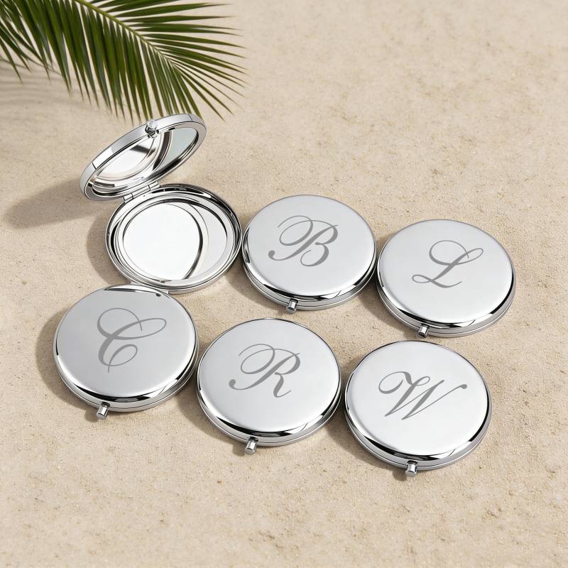 Personalisierter Name Taschenspiegel, Taschenspiegel Mit Gravur, Brautjungfer Vorschlag Geschenke, Hochzeitsgastgeschenke von Etsy - whstudio04