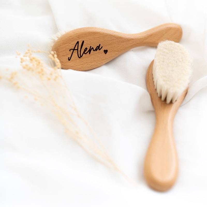 Babybürste, Babyhaarbürste, Haarbürste Baby, Baby Kamm, Personalisiert, Kinder Haarbürste, Babygeschenk Mädchen von Etsy - wunderwunsch
