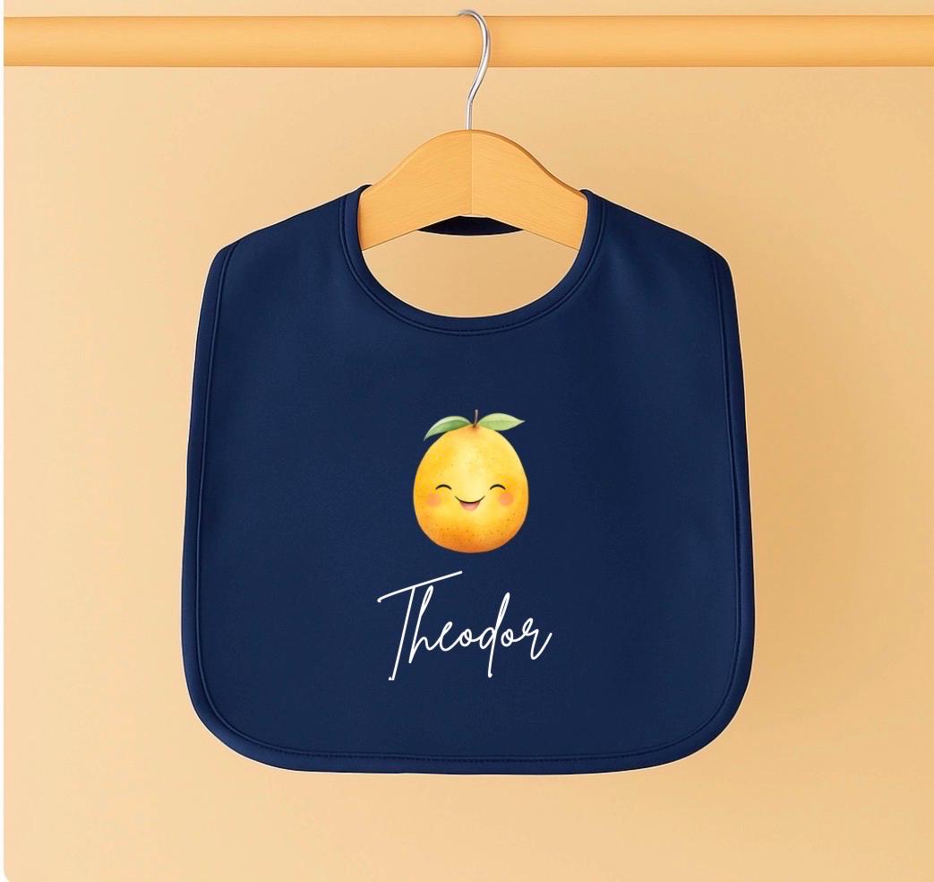 Personalisiertes Baby Lätzchen Mit Namen Happy Fruits Birnen Bio Baumwolle Geschenk Zur Geburt, Rosa Babylätzc von Etsy - wwwlittleroarde