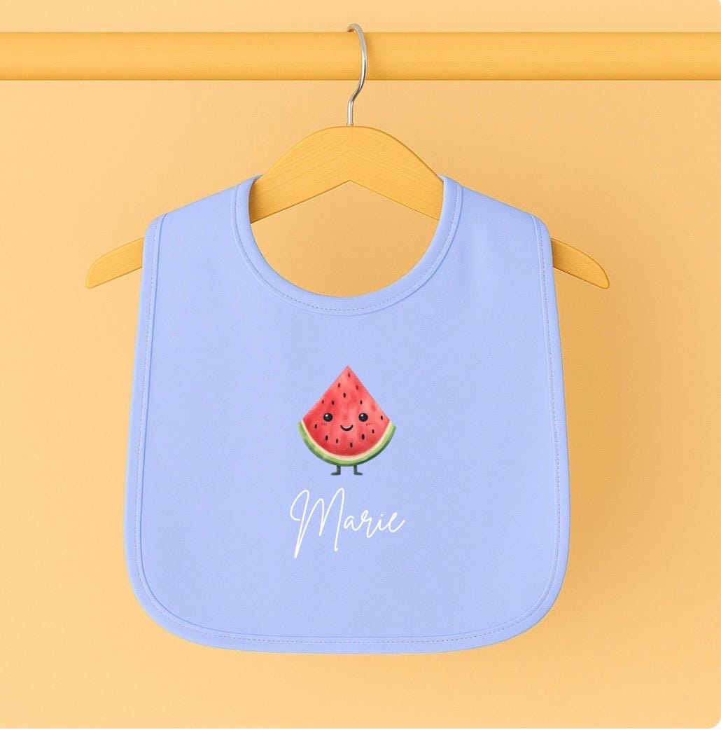 Personalisiertes Baby Lätzchen Mit Namen Happy Fruits Birnen Bio Baumwolle Geschenk Zur Geburt, Rosa Babylätzchen von Etsy - wwwlittleroarde