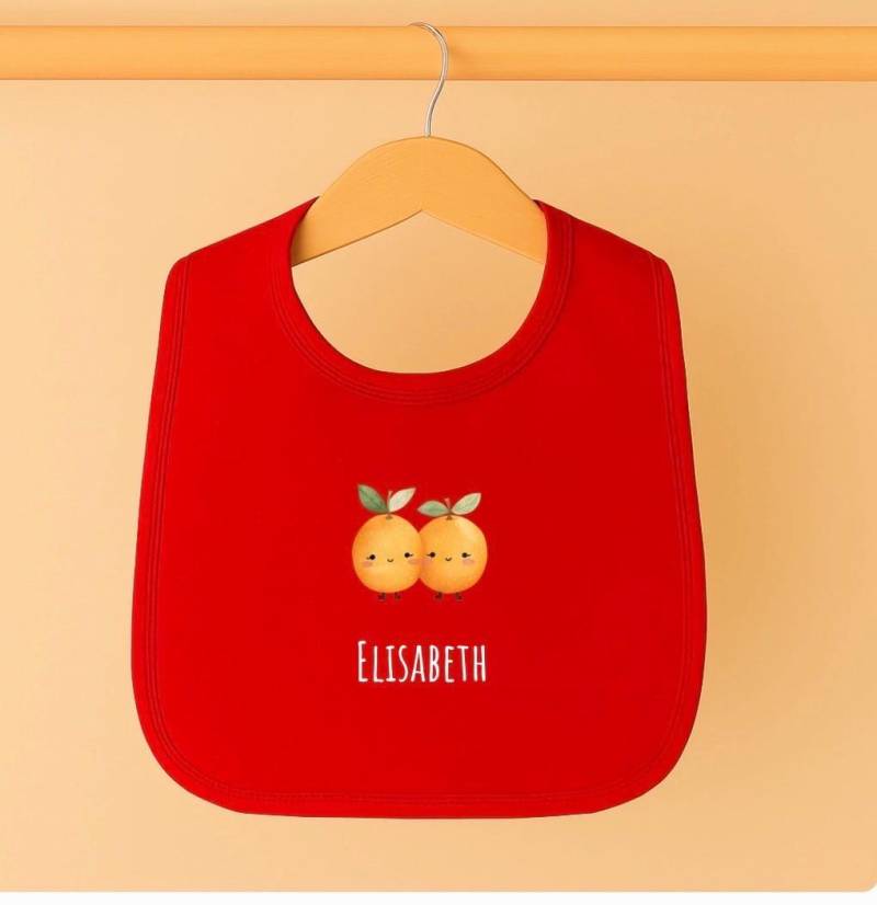 Personalisiertes Baby Lätzchen Mit Namen Happy Fruits Birnen Bio Baumwolle Geschenk Zur Geburt, Rosa Babylätzchen von Etsy - wwwlittleroarde