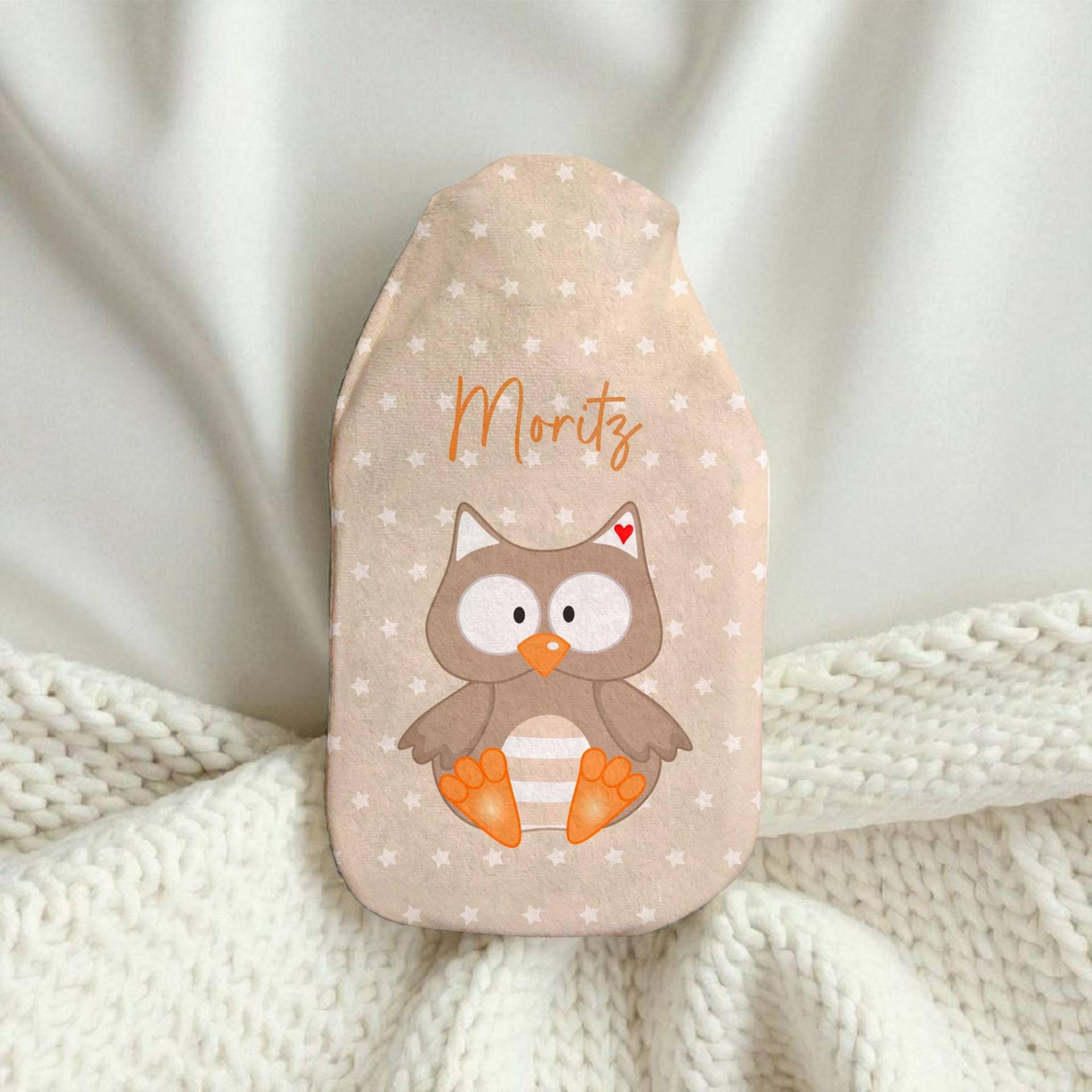 Personalisierte Wärmflasche "Eule" Inkl. Kuscheligem Bezug, Geschenkidee Geburtstag, Weihnachten, Kinder, Wärmflaschenbezug von Etsy - xxxBESONDERSxxx