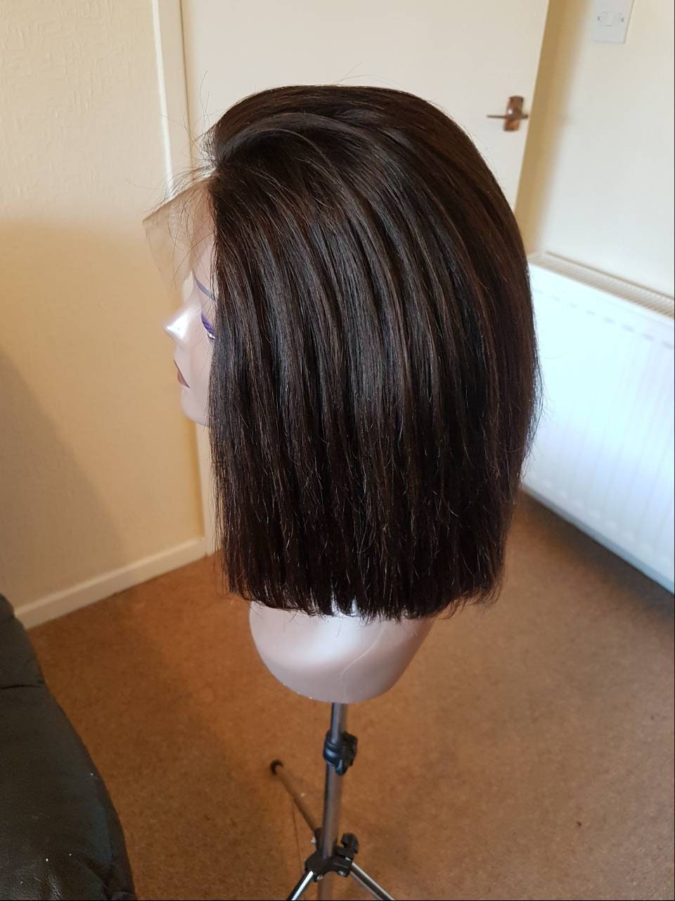 12Inches 100% Echthaar-Perücke, Naturbelassen, 4x4 Verschluss 3-Teilig von Etsy - yugenhairboutique