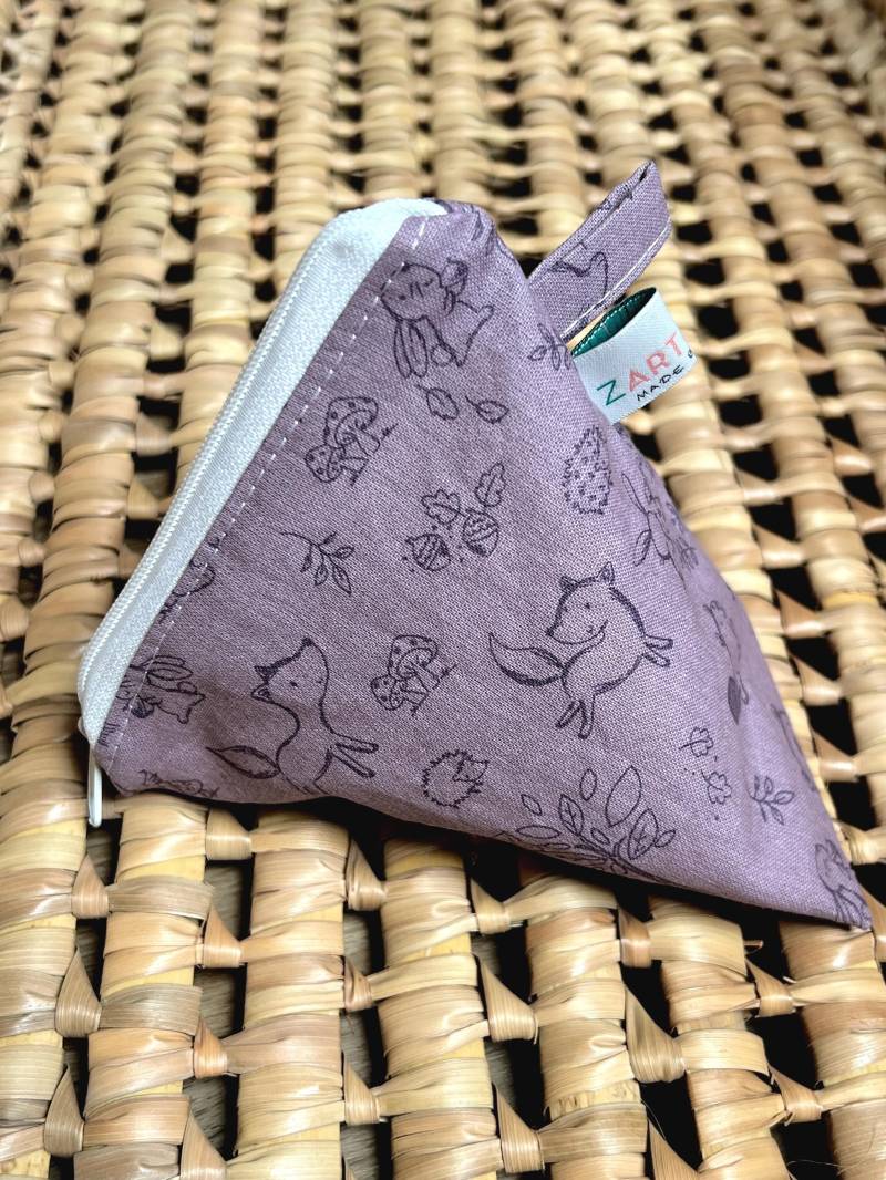 Schnullertasche Lila Waldtiere I Baumwolle Wild & Wunderbar von Etsy - zARTrosaDesign