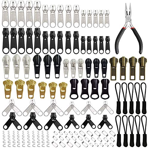 EuTengHao 169-teiliges Reißverschluss-Reparatur-Set mit Reißverschluss und Zange, Werkzeug und Reißverschluss-Verlängerung für Kleidung, Jacken, Geldbörsen, Gepäck, Rucksäcke (Silber und Schwarz) EuTengHao 169-teiliges Reißverschluss-Reparatur-Set mit Reißverschluss und Zange, Werkzeug und Reißverschluss-Verlängerung für Kleidung, Jacken, Geldbörsen, Gepäck, Rucksäcke (Silber und Schwarz) von EuTengHao