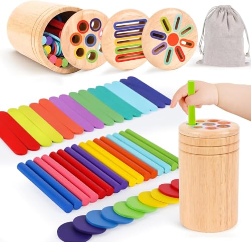 Euakee Montessori Spielzeug ab 1 Jahr, 3-in-1 Montessori Spielzeug ab 1 2 3 Jahre, Holz Montessori Spielzeug 1 2 3 Jahre, Farbe Sortierspiel Kinder Spielzeug Motorikspielzeug Holzspielzeug ab 1 Jahr Euakee Montessori Spielzeug ab 1 Jahr, 3-in-1 Montessori Spielzeug ab 1 2 3 Jahre, Holz Montessori Spielzeug 1 2 3 Jahre, Farbe Sortierspiel Kinder Spielzeug Motorikspielzeug Holzspielzeug ab 1 Jahr von Euakee