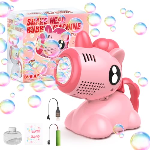 Euakee Seifenblasenmaschine, Einhorn Blasenmaschine für Kinder, Regenbogen Blasen Spielzeug mit Licht, 100ML Seifenblasenlösung, Auslaufsicheres, für Outdoor, Geburtstag, Party, Hochzeit(Rosa) Euakee Seifenblasenmaschine, Einhorn Blasenmaschine für Kinder, Regenbogen Blasen Spielzeug mit Licht, 100ML Seifenblasenlösung, Auslaufsicheres, für Outdoor, Geburtstag, Party, Hochzeit(Rosa) von Euakee