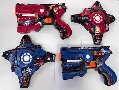 Laser Tag Set mit 2 Spielern, Multiplayer Infrarot Laser Tag Spiel für Kinder im Alter von 7-12, Outdoor-Aktivitäten Laserpistole für Jugendliche und Erwachsene Geburtstagsgeschenk (Blau + Rot) von Euakee