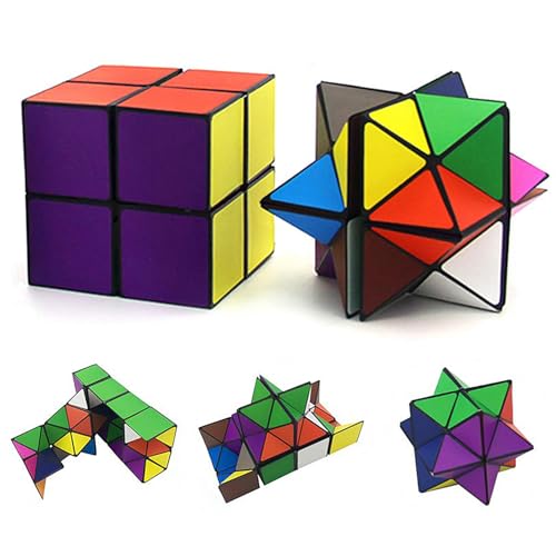 Euclidean Cube Sternenwürfel Zauberwürfel-Set, Verwandlungswürfel Magische Puzzle-Würfel für Kinder und Erwachsene (Mehrfarbig) von Euclidean Cube