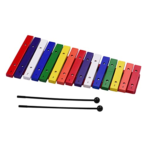 Eujgoov 15 Schlüsseln Xylophon 15 Hinweis Buntes Xylophon Zur Entwicklung der Musikalischen Empfindlichkeits -Percussion -Instrument von Eujgoov