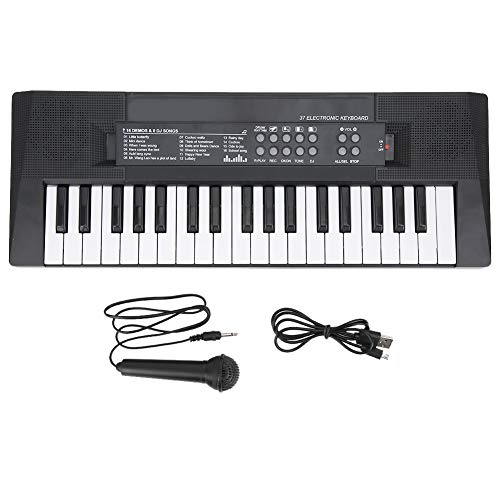 Eujgoov 37 Tasten Elektrische Tastatur BF-3738 Tragbare Musiktastatur Pädagogisches Musikinstrument mit Mikrofon von Eujgoov