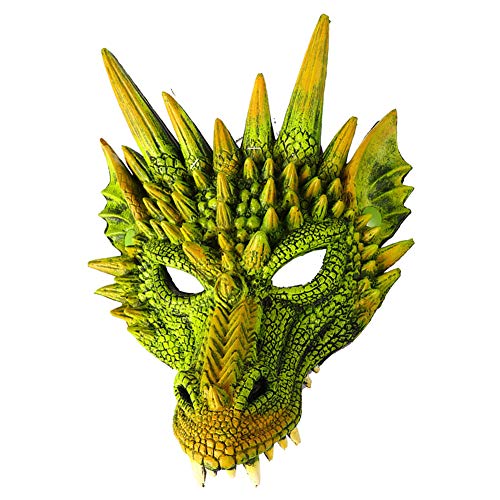 Eujgoov 3D-Drachenmaske, Halloween, Karneval, Party, PU-Schaum, 3D-Tier-Drachenmaske für Erwachsene, Simulation Ziegenschädel, Halloween, Cosplay, Party, Kopfschmuck, Masken mit Eujgoov 3D-Drachenmaske, Halloween, Karneval, Party, PU-Schaum, 3D-Tier-Drachenmaske für Erwachsene, Simulation Ziegenschädel, Halloween, Cosplay, Party, Kopfschmuck, Masken mit von Eujgoov