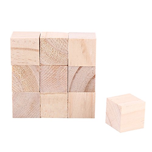 Eujgoov Craftwood, Holzwürfelblöcke, Ideal Zum Dekorieren mit Natürlicher Holzfarbe, für Handwerksprojekte mit Einem Thema Wie Hochzeiten, Kinderpartys usw. von Eujgoov