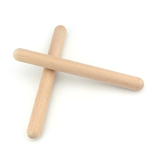Eujgoov Holz Rhythmus Stick Percussion Instrument für Schulmusikklasse Kinder Drumsticks Bildungsmusikalische Stöcke (1 Paar) von Eujgoov