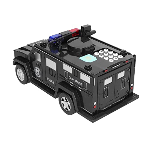 Eujgoov Panzerwagen Piggy Bank mit Auto -Roll -Geld für, 28x14x13cm Elektronisches Geld Sicher mit Passwort, Musikwiedergabe, Wechsel zwischen Chinesisch und Englisch von Eujgoov