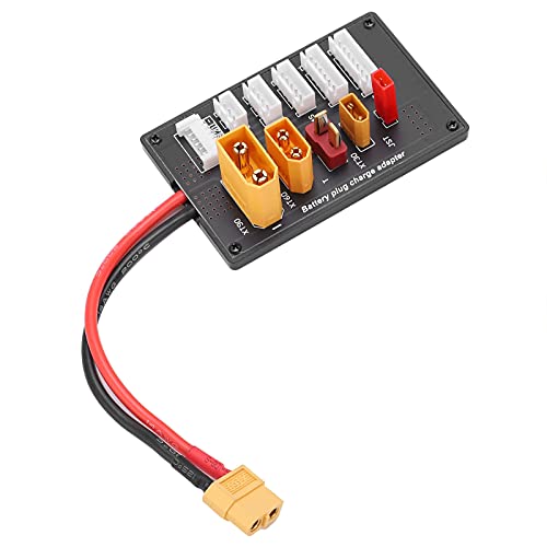 Eujgoov Parallel-Ladeboard XT90/XT60/XT30/JST/T Lipo Akkuladegerät Adapterplatte MIT XT60 AUF Bananenkopfel Für 2S-6S Akku von Eujgoov