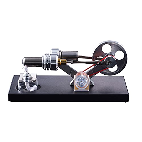 Stirling Motor Kit mit LED -Leuchten Metall Physik Experiment Spielzeug Bildungswissenschaft für von Eujgoov