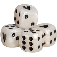 Würfelset Perlmutt Schwarz Würfelset Perlmutt Schwarz von Eulenschnitt