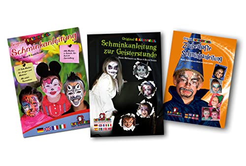 3 Stück Eulenspiegel Schminkhefte Kinderschminken A5 Schminkvorlagen Schminken Fasching Halloween Vorlagen Buch von Eulenspiegel