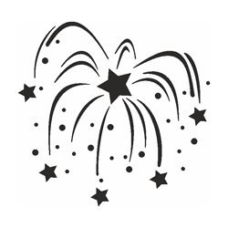 Eulenspiegel 105764 - Selbstklebe Schablone - Feuerwerk von Eulenspiegel