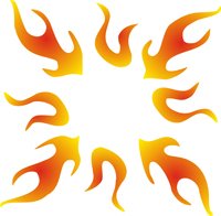 Eulenspiegel 105931 - Selbstklebe Schablone - Flammen von Eulenspiegel