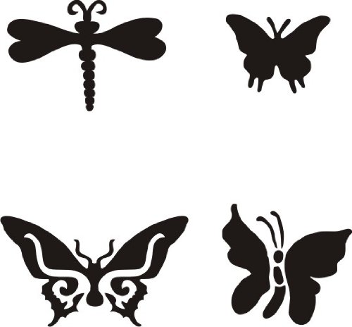 Eulenspiegel 108239 - Selbstklebe Schablonen Set Butterfly von Eulenspiegel
