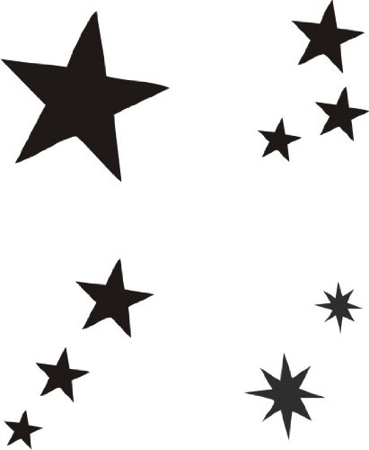 Eulenspiegel 108253 - Selbstklebe Schablonen Set Sterne von Eulenspiegel