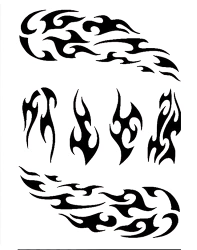 Eulenspiegel 109328 - Facepainting Schablone, Flammen, Vorlage Gesichtstattoo, geeignet für Profi-Aqua Schminke, Liquid-Make-up, Glitter Tattoos, Painted Tattoo-Farben Eulenspiegel 109328 - Facepainting Schablone, Flammen, Vorlage Gesichtstattoo, geeignet für Profi-Aqua Schminke, Liquid-Make-up, Glitter Tattoos, Painted Tattoo-Farben von Eulenspiegel
