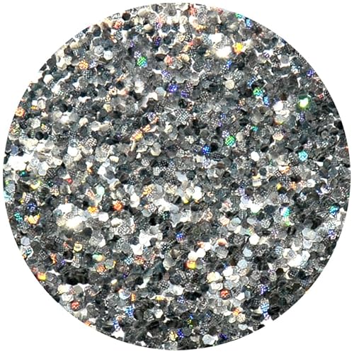 Eulenspiegel 907443 - Bio Glitter holografisch Silber, grob, 6 g, biologisch abbaubar, Glitzer für Gesicht & Körper Eulenspiegel 907443 - Bio Glitter holografisch Silber, grob, 6 g, biologisch abbaubar, Glitzer für Gesicht & Körper von Eulenspiegel