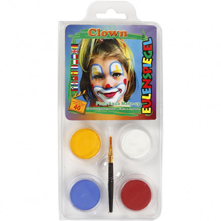 Eulenspiegel Gesichtsfarbe - Schminkset, Farbenmix, Clown, 1Satz Eulenspiegel Gesichtsfarbe - Schminkset, Farbenmix, Clown, 1Satz von Eulenspiegel