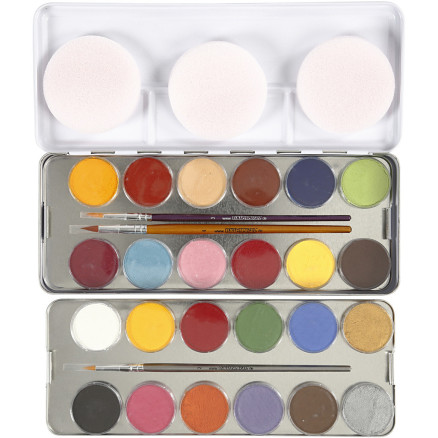Eulenspiegel Gesichtsschminke, Sortierte Farben, 24 Farbe/ 1 Set von Eulenspiegel